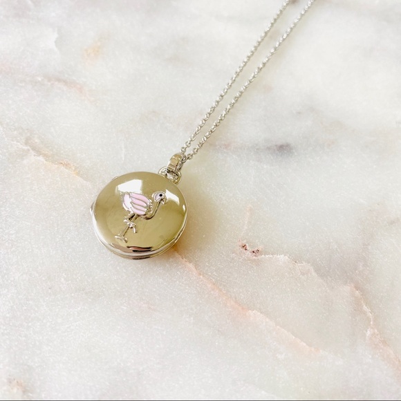 FLAMINGO Silver Locket Choker Necklace - Picture 6 of 6